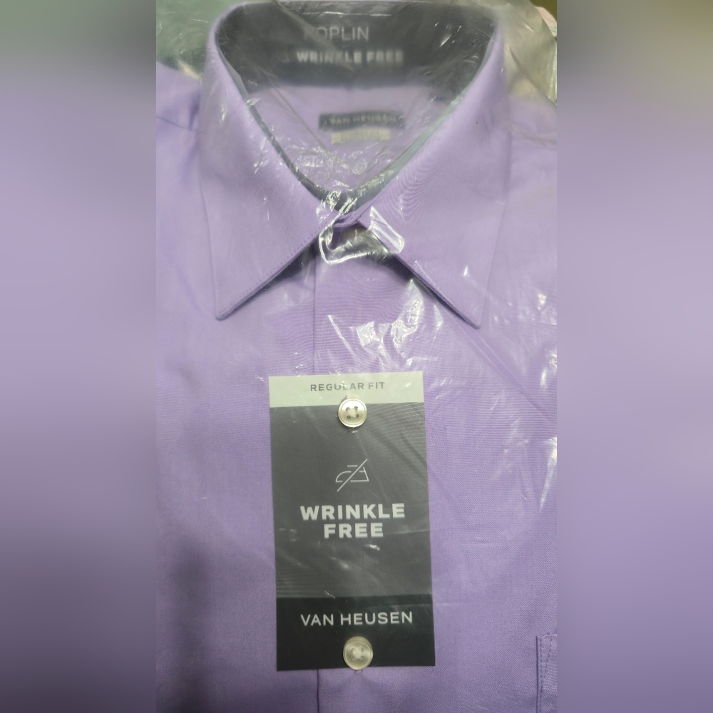 Van Heusen LS Lavender Dress Shirt (Size XL or 17 34/35) *NWT*